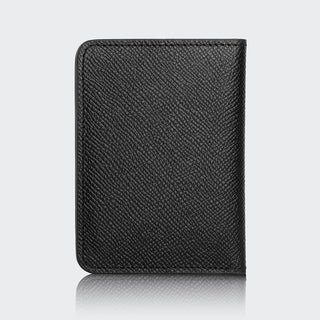 Palermo Men’s Booktype Leather Card Holder – Mapi Edition, Black - Mapi