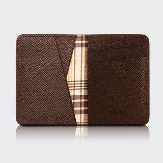 Palermo Men’s Booktype Leather Card Holder – Mapi Edition, Brown - Mapi