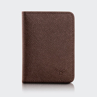 Palermo Men’s Booktype Leather Card Holder – Mapi Edition, Brown - Mapi