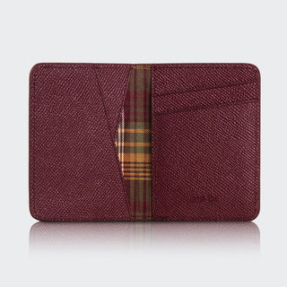 Palermo Men’s Booktype Leather Card Holder – Mapi Edition, Burgundy - Mapi