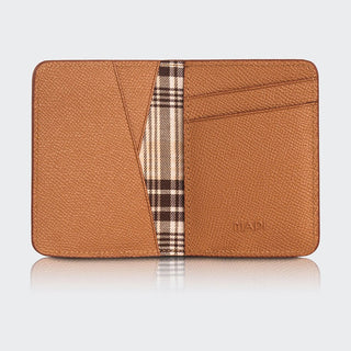 Palermo Men’s Booktype Leather Card Holder – Mapi Edition, Camel - Mapi