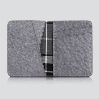 Palermo Men’s Booktype Leather Card Holder – Mapi Edition, Gray - Mapi