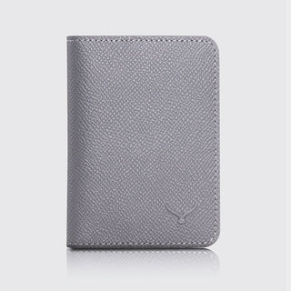 Palermo Men’s Booktype Leather Card Holder – Mapi Edition, Gray - Mapi