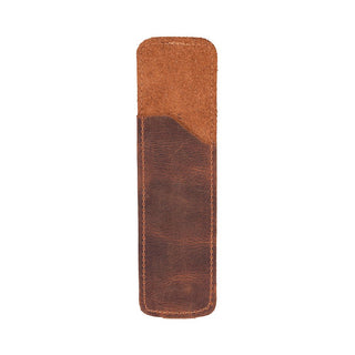 Pelle Leather Pen Pouch, Saddle Brown - BlackBrook Case
