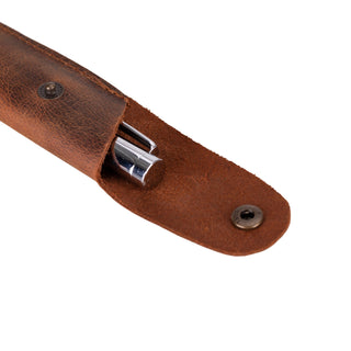 Penna Leather Pen Pouch, Saddle Brown - UnBranded