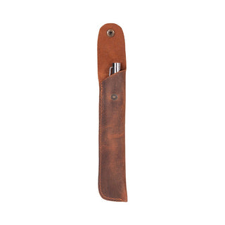 Penna Leather Pen Pouch, Saddle Brown - UnBranded