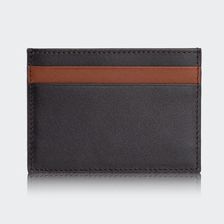 Pisa Men’s Dual - Color Leather Card Holder – Mapi Edition, Brown & Tan - Mapi