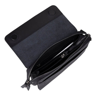 Prestige Leather Clutch Bag, Rustic Black - UnBranded