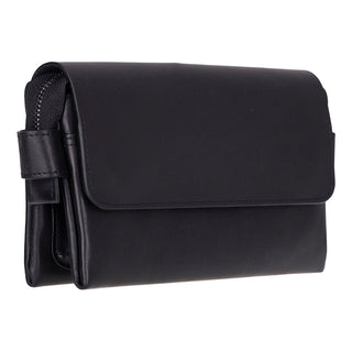 Prestige Leather Clutch Bag, Rustic Black - UnBranded