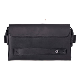 Prestige Leather Clutch Bag, Rustic Black - UnBranded