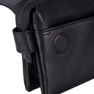 Prestige Leather Clutch Bag, Rustic Black - UnBranded