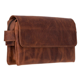 Prestige Leather Clutch Bag, Saddle Brown - UnBranded