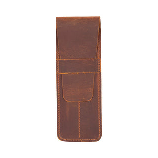 Punta Leather Pen Pouch, Saddle Brown - BlackBrook Case