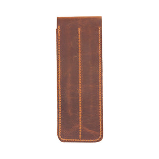 Punta Leather Pen Pouch, Saddle Brown - BlackBrook Case