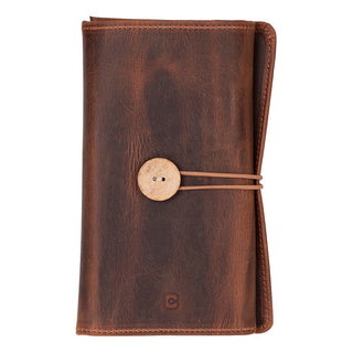Pura Leather Cable Organizer, Saddle Brown - BlackBrook Case