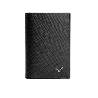 Ravenna Unisex Booktype Leather Card Holder – Mapi Edition, Black - Mapi