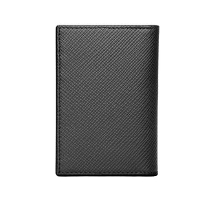 Ravenna Unisex Booktype Leather Card Holder – Mapi Edition, Black - Mapi
