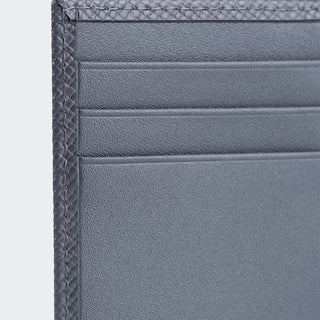 Ravenna Unisex Booktype Leather Card Holder – Mapi Edition, Gray - Mapi