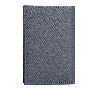 Ravenna Unisex Booktype Leather Card Holder – Mapi Edition, Gray - Mapi