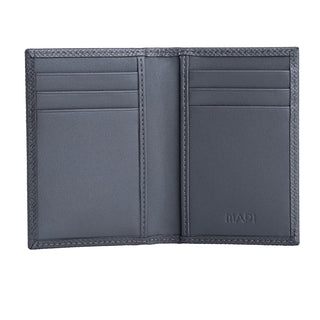 Ravenna Unisex Booktype Leather Card Holder – Mapi Edition, Gray - Mapi