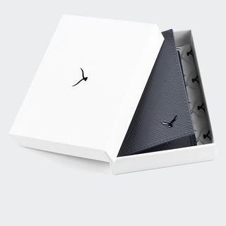 Ravenna Unisex Booktype Leather Card Holder – Mapi Edition, Gray - Mapi