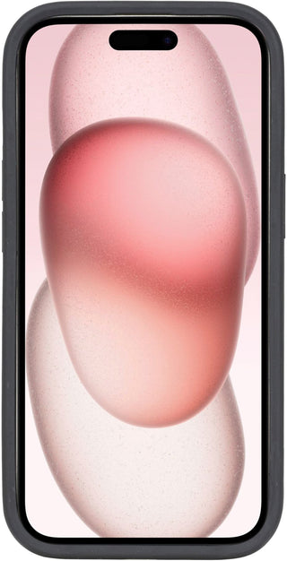 Reed Leather Snap‑On Case with Stand – iPhone 15 Plus, Golden Brown - BlackBrook Case