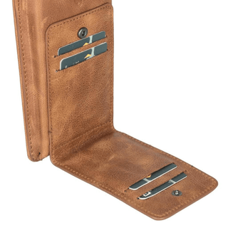 Riviera Crossbody Phone Case and Wallet, Golden Brown - UnBranded