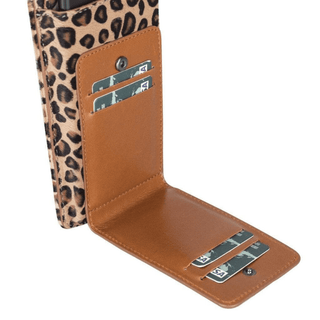 Riviera Crossbody Phone Case and Wallet, Leopard Tan - UnBranded