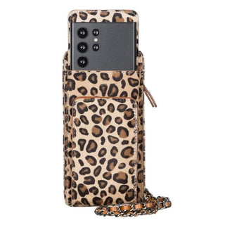 Riviera Crossbody Phone Case and Wallet, Leopard Tan - UnBranded