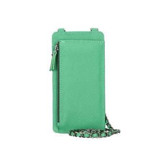 Riviera Full‑Grain Leather Crossbody Wallet & Phone Case, Green - UnBranded