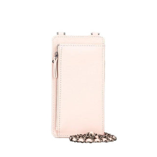 Riviera Full‑Grain Leather Crossbody Wallet & Phone Case, Salmon - UnBranded