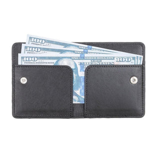 Robin Leather Wallet, Rustic Black - UnBranded