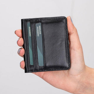 Robin Leather Wallet, Rustic Black - UnBranded