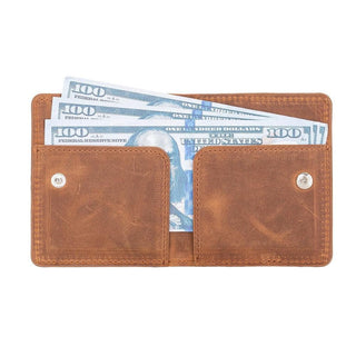 Robin Leather Wallet, Saddle Brown - BlackBrook Case