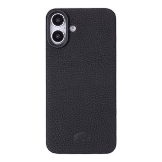 Rohan Magnetic Leather Back iPhone 16 Plus Case, Pebble Black - BlackBrook Case