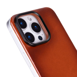 Rohan Magnetic Leather Back iPhone 16 Pro Case, Burnished Tan - BlackBrook Case