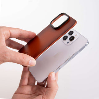 Rohan Magnetic Leather Back iPhone 16 Pro Max Case, Burnished Tan - BlackBrook Case