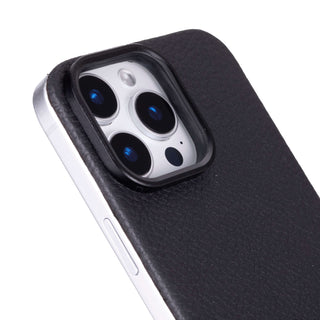 Rohan Magnetic Leather Back iPhone 16 Pro Max Case, Pebble Black - BlackBrook Case