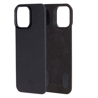 Rohan Magnetic Leather Back iPhone 16 Pro Max Case, Pebble Black - BlackBrook Case