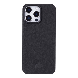 Rohan Magnetic Leather Back iPhone 16 Pro Max Case, Pebble Black - BlackBrook Case