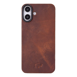 Rohan MagSafe Leather Back Case - iPhone 16 Plus, Golden Brown - BlackBrook Case