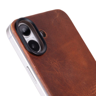 Rohan MagSafe Leather Back Case - iPhone 16 Plus, Golden Brown - BlackBrook Case