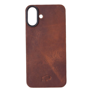 Rohan MagSafe Leather Back Case - iPhone 16 Plus, Golden Brown - BlackBrook Case