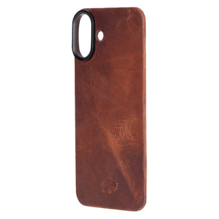 Rohan MagSafe Leather Back Case - iPhone 16 Plus, Golden Brown - BlackBrook Case