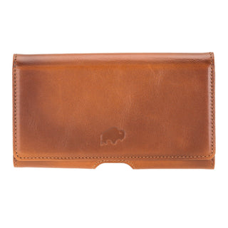 Rook Belt Clip Holster, 6.1" Phones, Burnished Tan - BlackBrook Case