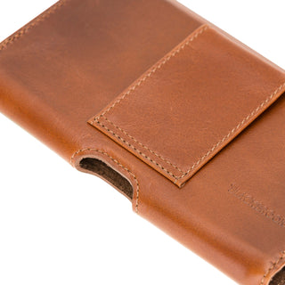 Rook Belt Clip Holster, 6.1" Phones, Burnished Tan - BlackBrook Case