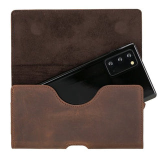 Rook Belt Clip Holster, 6.1" Phones, Distressed Coffee - BlackBrook Case