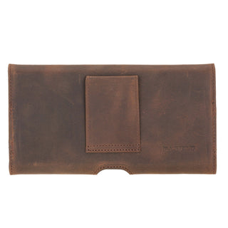 Rook Belt Clip Holster, 6.1" Phones, Distressed Coffee - BlackBrook Case