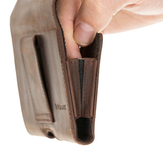 Rook Belt Clip Holster, 6.1" Phones, Distressed Coffee - BlackBrook Case