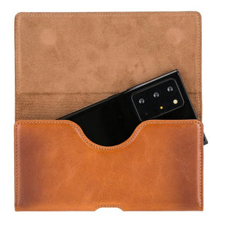 Rook Belt Clip Holster, 6.9" Phones, Burnished Tan - BlackBrook Case